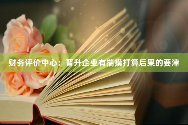 财务评价中心：晋升企业有揣摸打算后果的要津